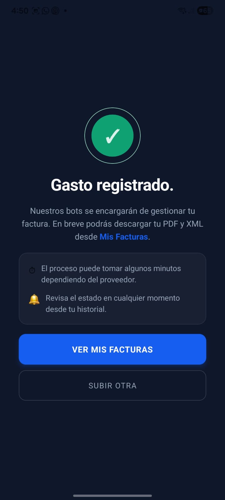 Gasto registrado